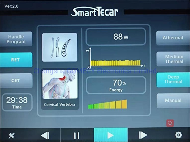 3 in 1 EMS Tecar Diathermy Extracorporeal Shockwave Therapy Machine with 448kHz