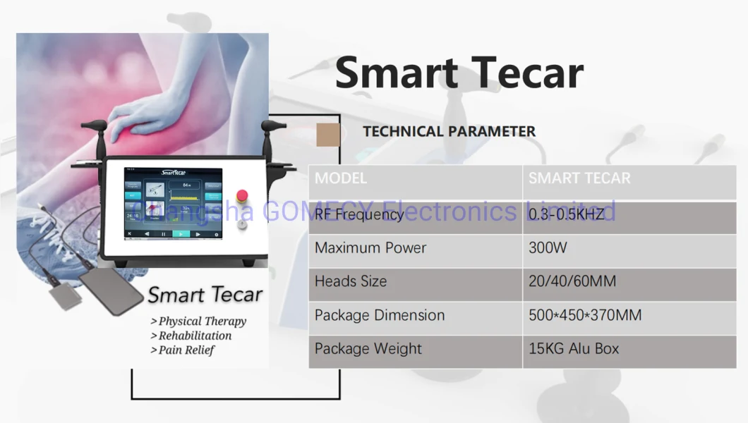 3 in 1 EMS Tecar Diathermy Extracorporeal Shockwave Therapy Machine with 448kHz