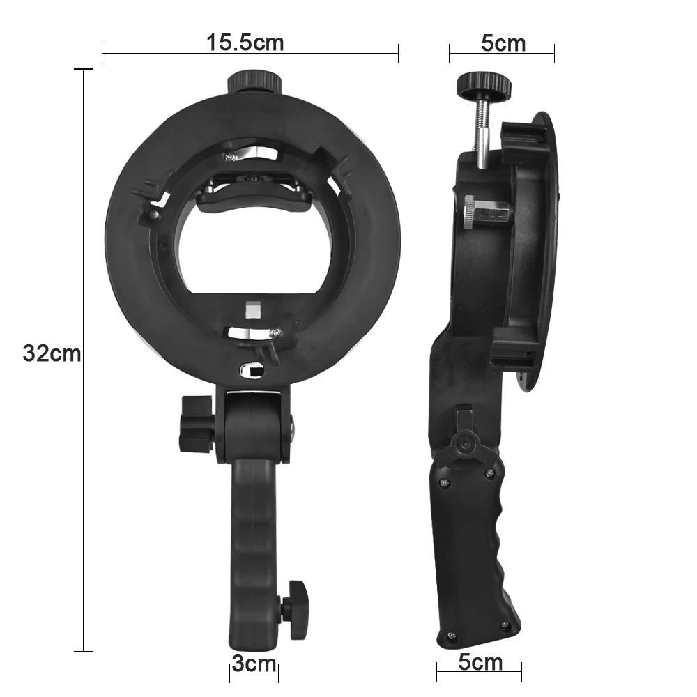 Photography Portable S-Type Bracket Stable Bowens S Holder for Speedlite Flash Softbox Photo Studio Umbrella Mount